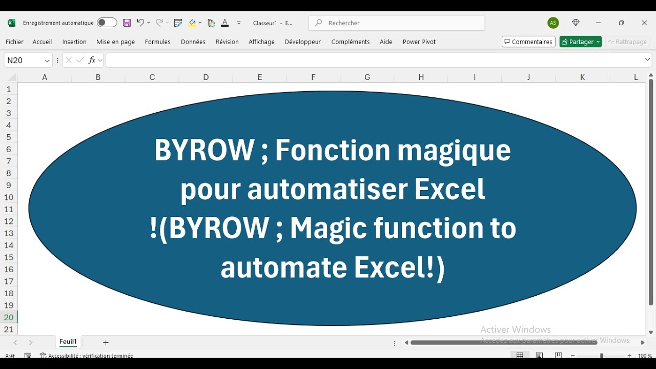 BYROW ; Fonction magique pour automatiser Excel !(BYROW ; Magic function to automate Excel!)