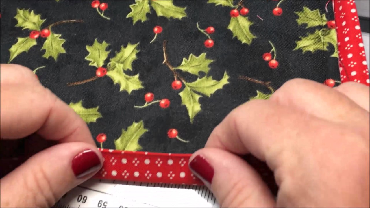 How to finish mug rug binding by hand or machine