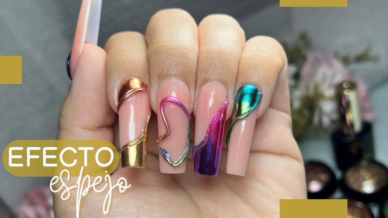Uñas con EFECTO ESPEJO Difuminado | TUTORIAL