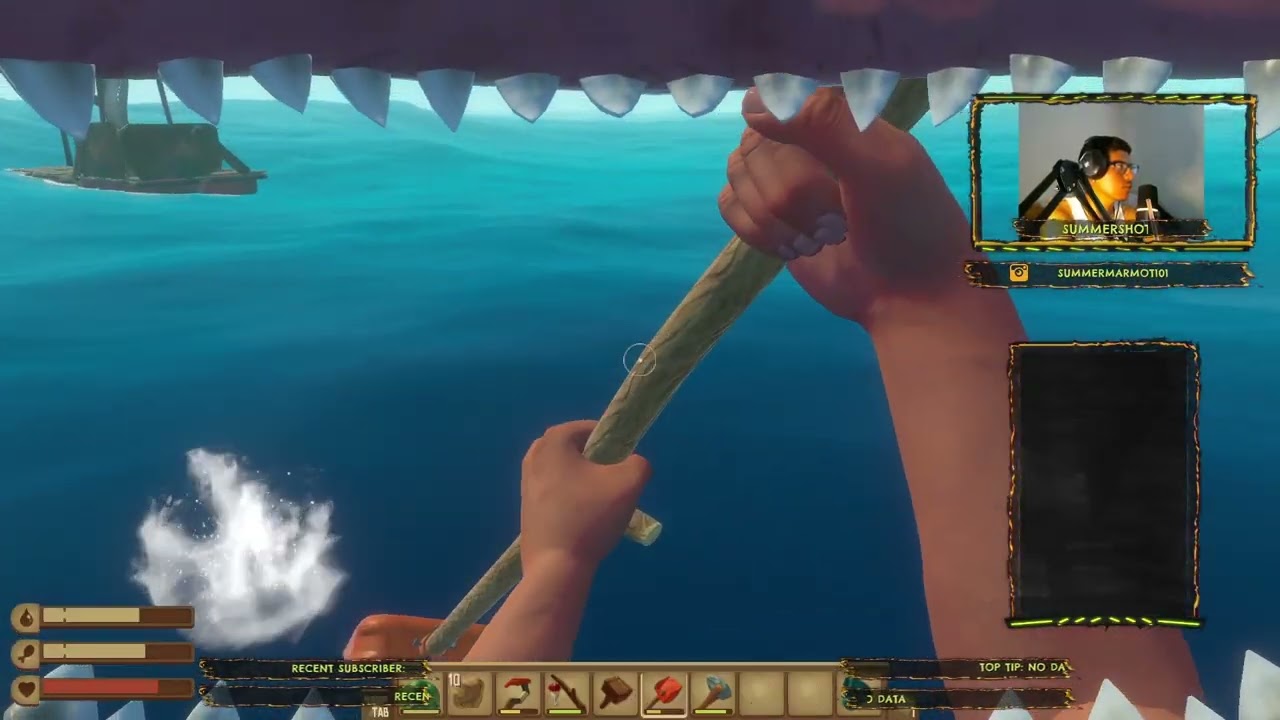 wasnt ready for animals / raft