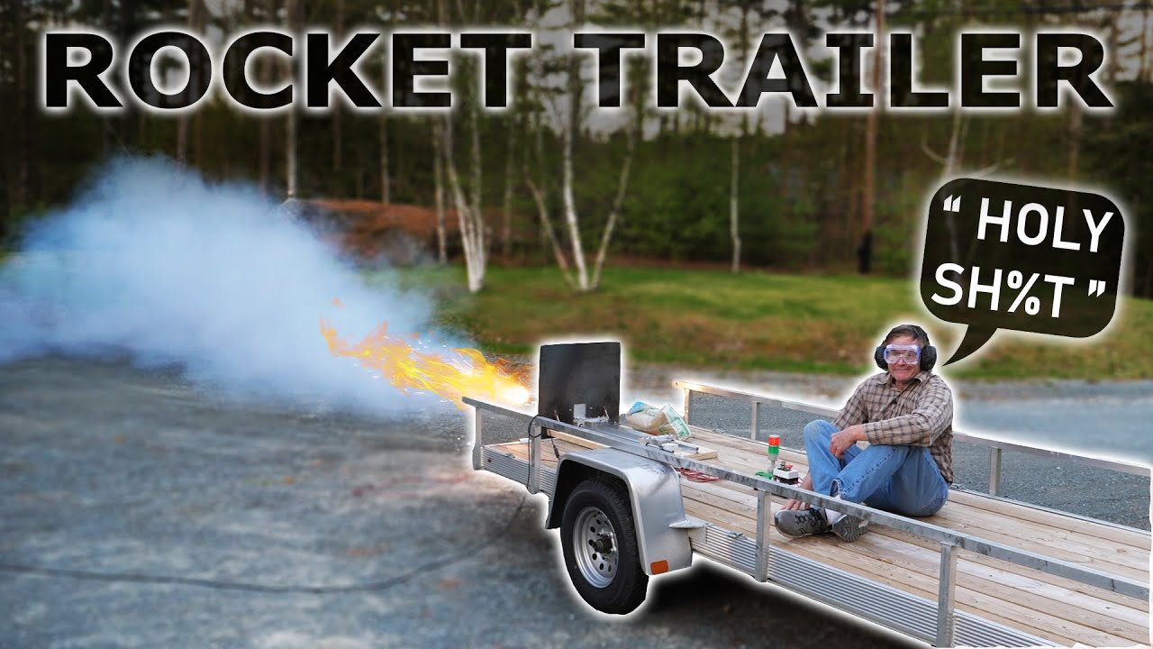 Using Our Rockets to Push a 1-TON Trailer!