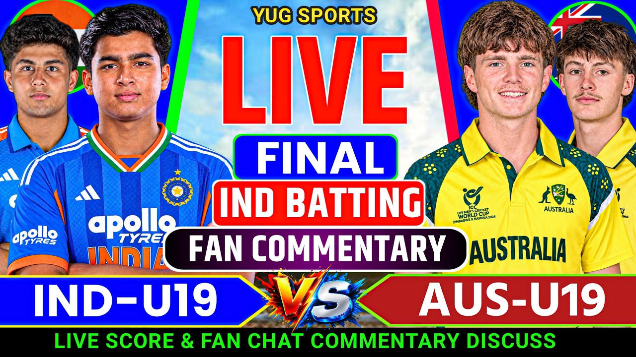 🔴 IND v AUS U19 3rd ODI Match || RUN CHASE || AUS v IND Final Odi Live Score And Audio Commentary 🎤