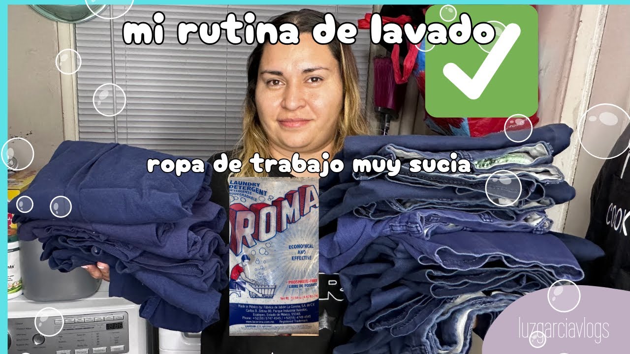 Lavando ropa de trabajo muy sucia y lavando a mano ropa delicada🧺🫧