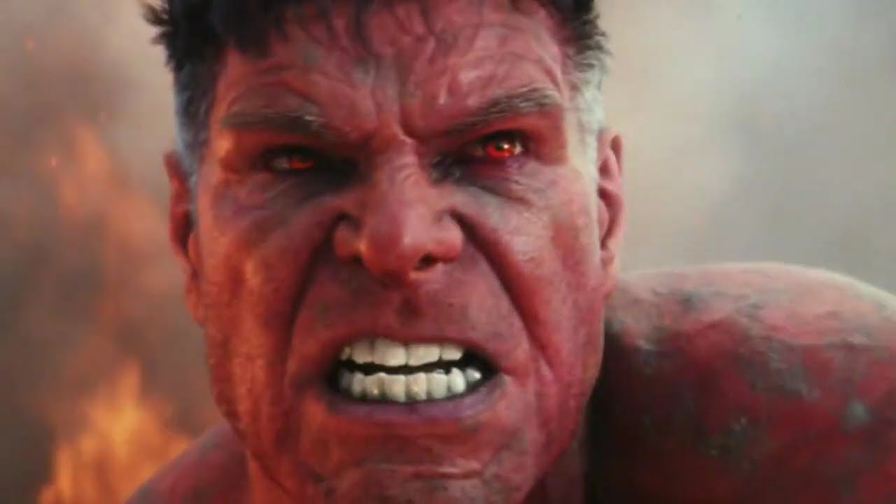 Red Hulk Transformation Scene 4k