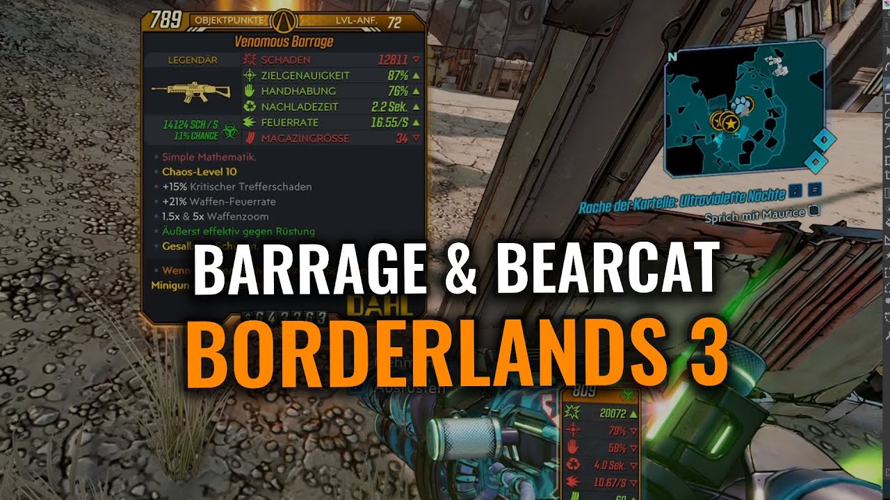 Borderlands 3 - legendären Waffen Barrage & Bearcat (Tunguska) farmen