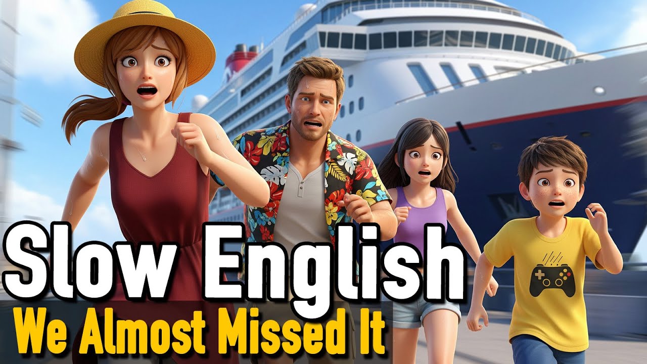 Days of My Family - 🛳️ We Almost Missed the Cruise! | Slow English For Beginners | A1–A2 level