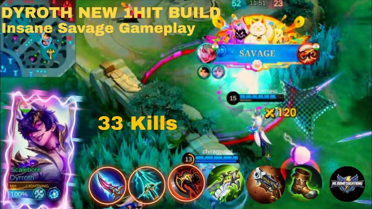 Dyrroth Exp One hit Build 🔥 #mobilelegends #mlbb #mobalegends5v5 #mlbbheroes 
