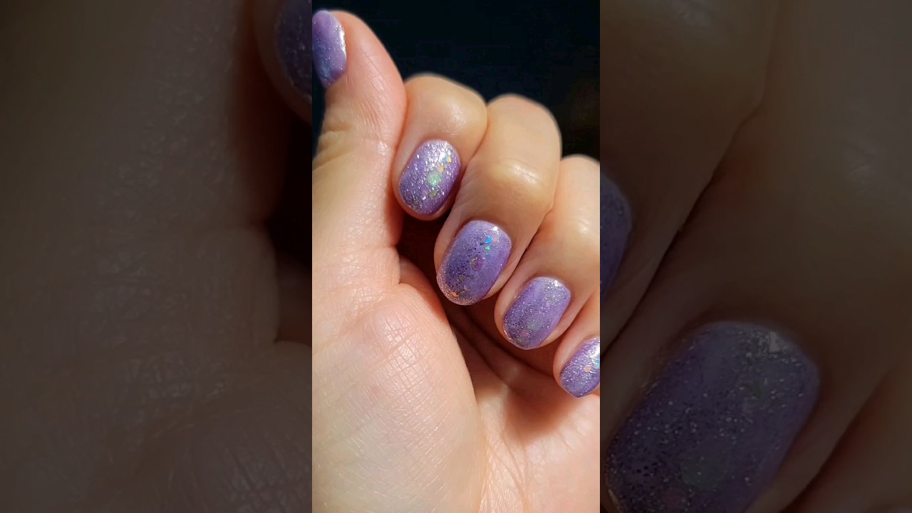 Luxa polish in JANIELLE 💜 #shorts #gelnails #glitter #manicure