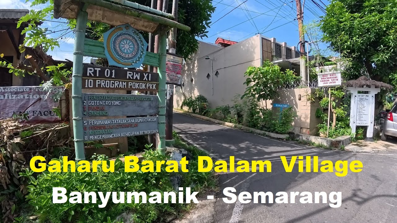 Walking Around Gaharu Barat Dalam Village, Banyumanik, Semarang
