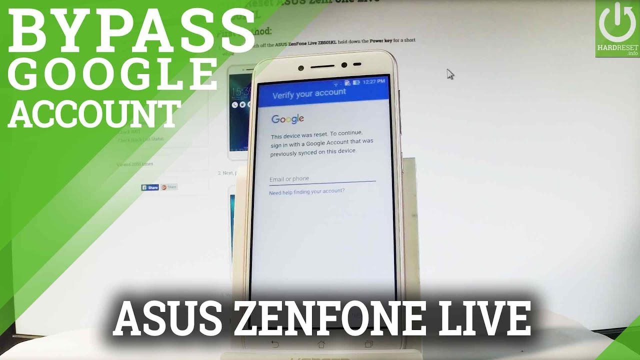How to Bypass Google Account in ASUS ZenFone Live - Skip Google Verification