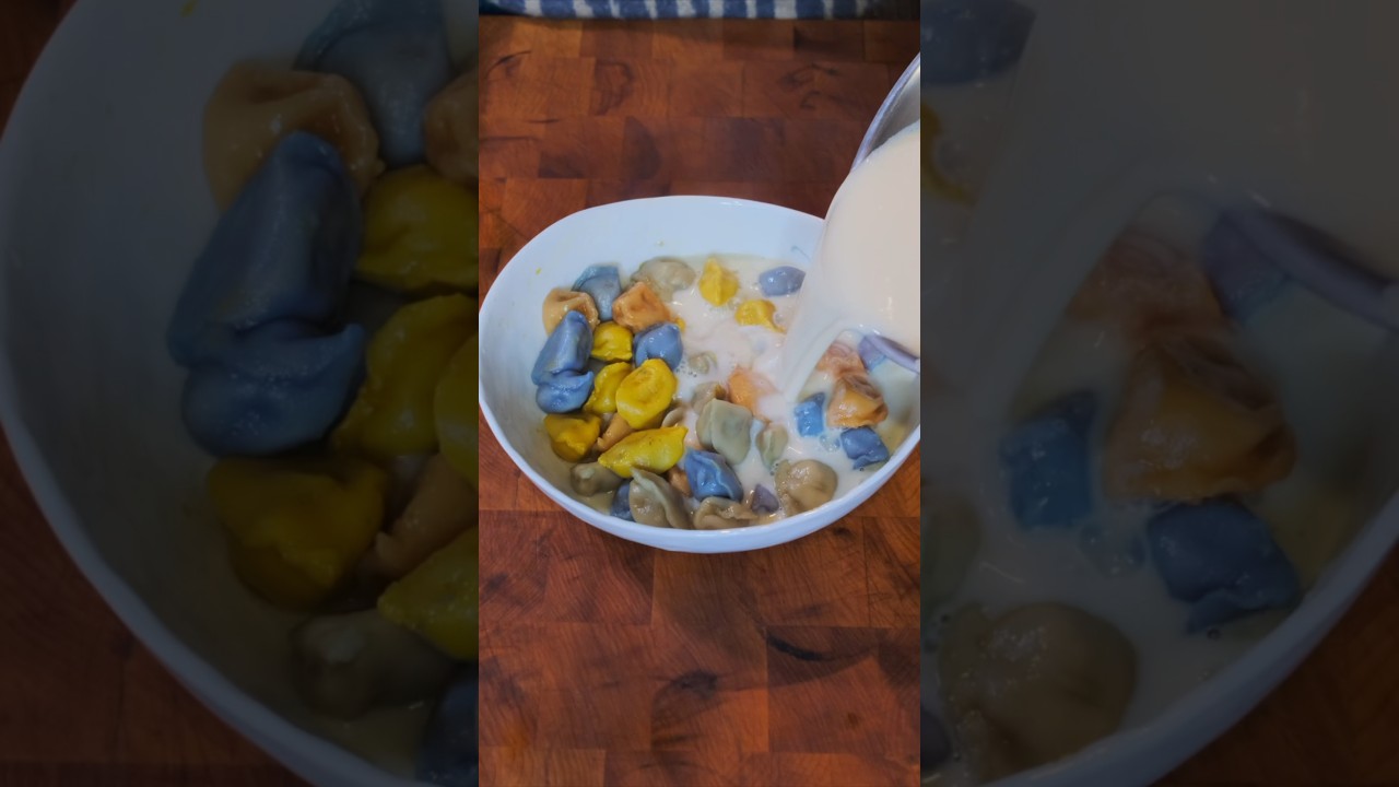 Dumpling Cereal in a savory soy milk broth