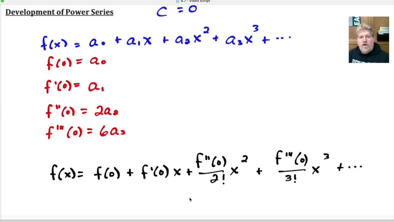 8.7 (Part 1) - Maclaurin Polynomials