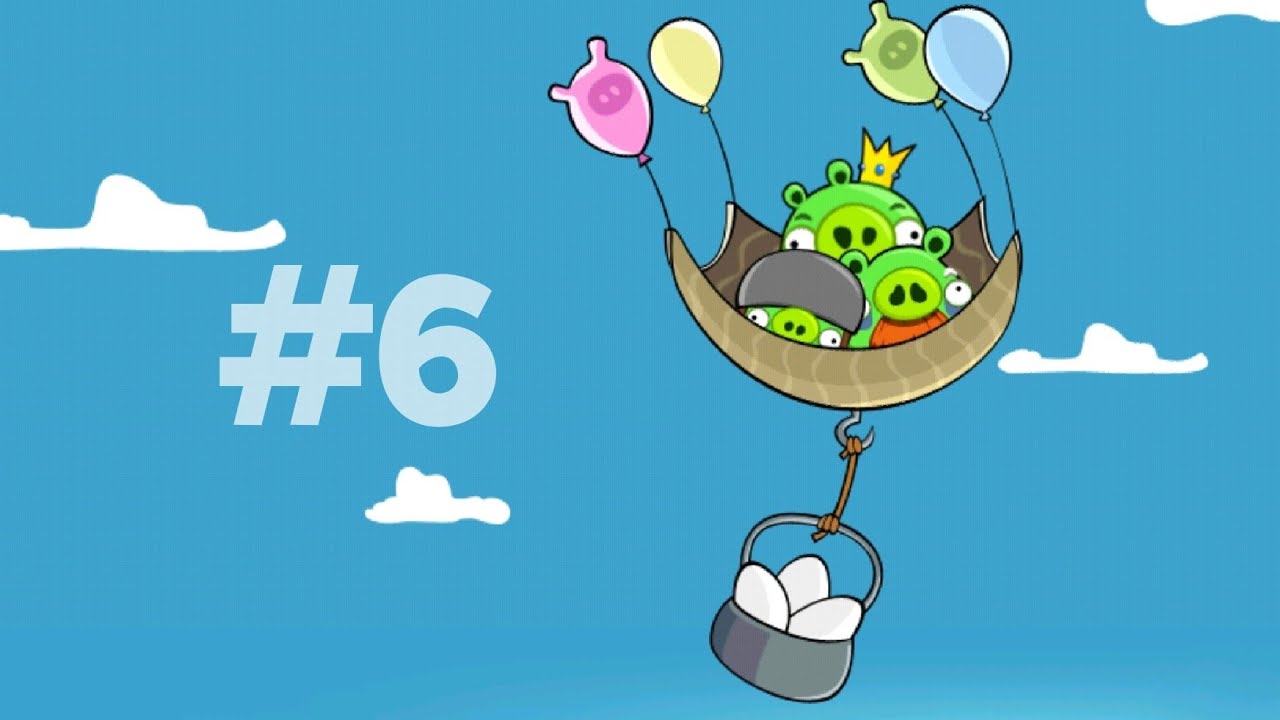 Angry Birds #6: Pigs steal the eggs with balloons