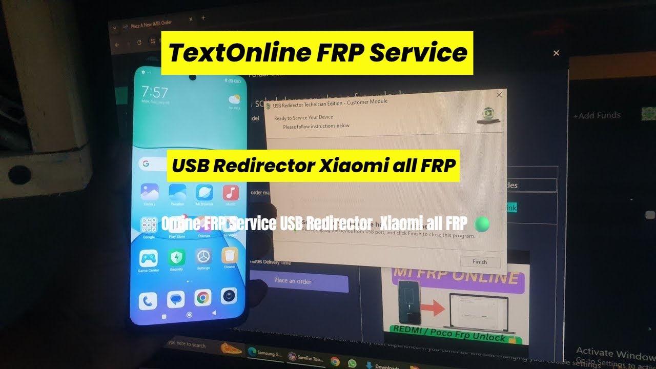 FRP Xiaomi USB Redirector Online Service Live 🟢