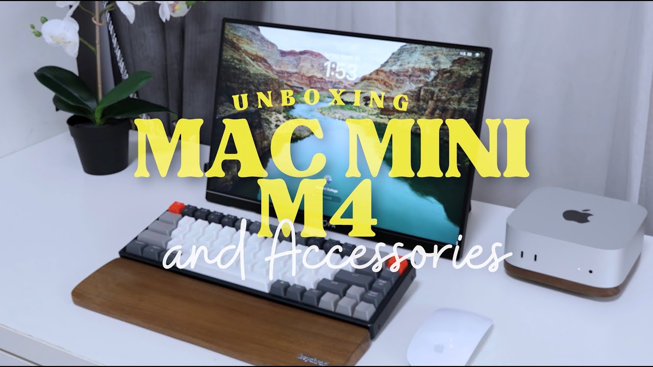 Unboxing M4 Mac Mini and Accessories | Minimalist Portable Desk Setup