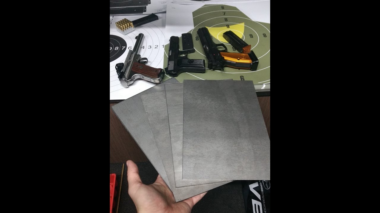 Titanium plates test for homemade armor