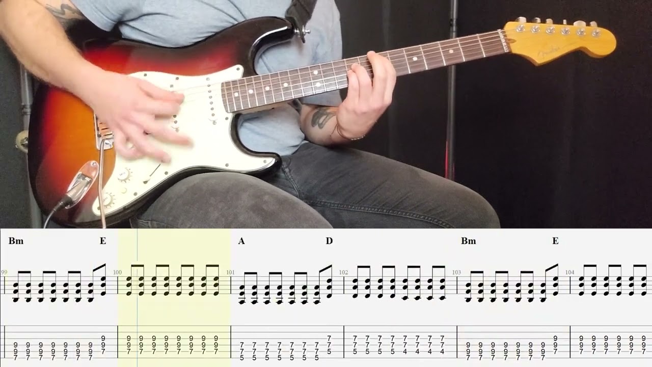 A-Ha - Take On Me GUITAR COVER + PLAY ALONG TAB + SCORE