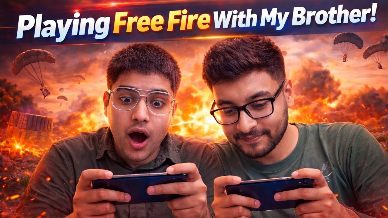 भाई के साथ Free Fire खेला… INSANE WIN! 😱🔥