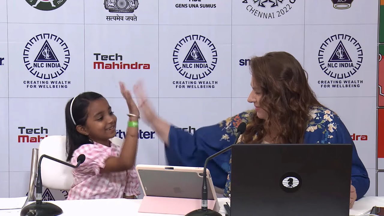 From the Queen to the little princess! Judit Polgar asks 8-year-old Charvi for a promise!
