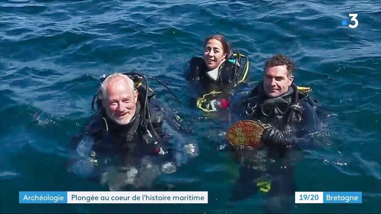 Reportage de France 3: Découverte de l'épave du Glenlivet à l'île de Sein