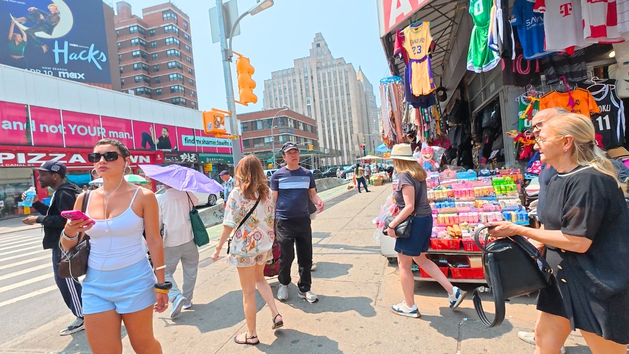 🗽  New York City in Summer! Chaos in Lower Manhattan and Canal Street Walk