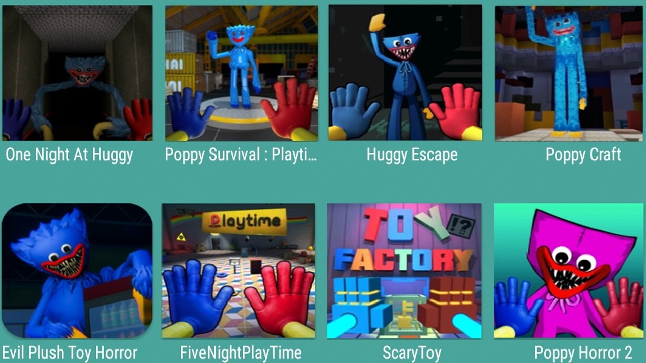 One Night At Huggy,Poppy Survival,Huggy Escape,Poppy Craft,Evil Plush Toy Horror,FiveNight Playtime,
