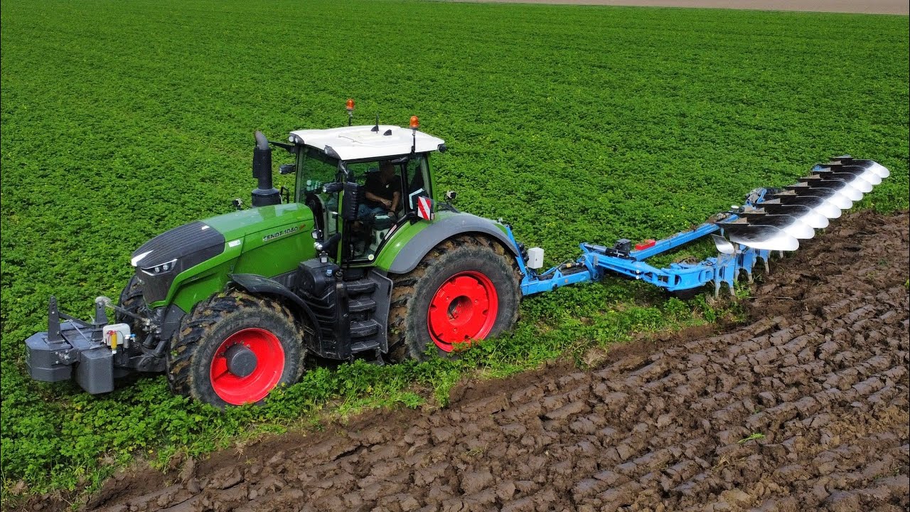 Ploughing w/ Fendt 1050 & 9 furrow Lemken Diamant 16 | Cover Crop | KMWP | Ploegen | Pflügen