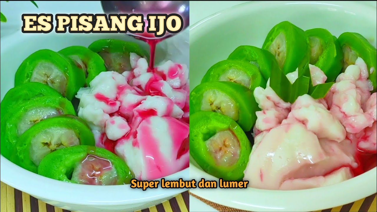 Bikin NAGIH ⁉️ RESEP es pisang ijo yang empuk dan lembut || cocok buat ide jualan