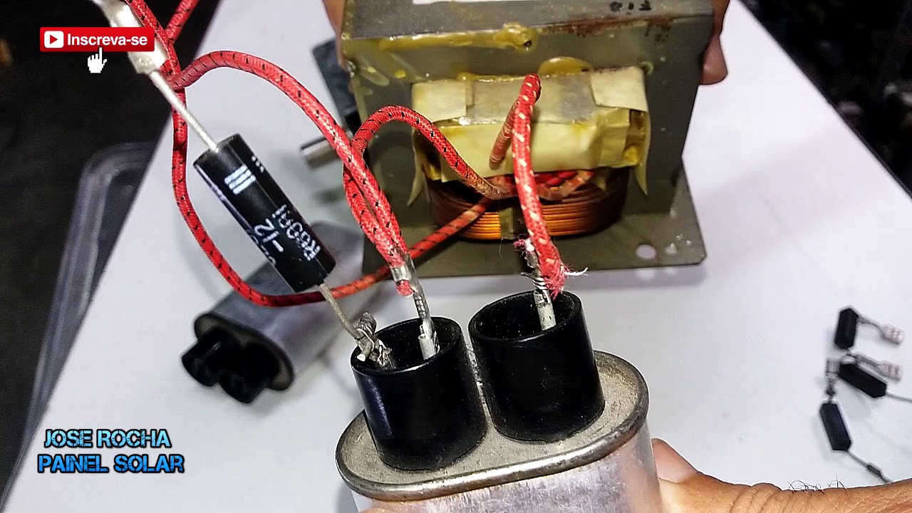 CAPACITOR DE MICROONDAS TEM POLARIDADE ? POSITIVO E NEGATIVO APRENDA