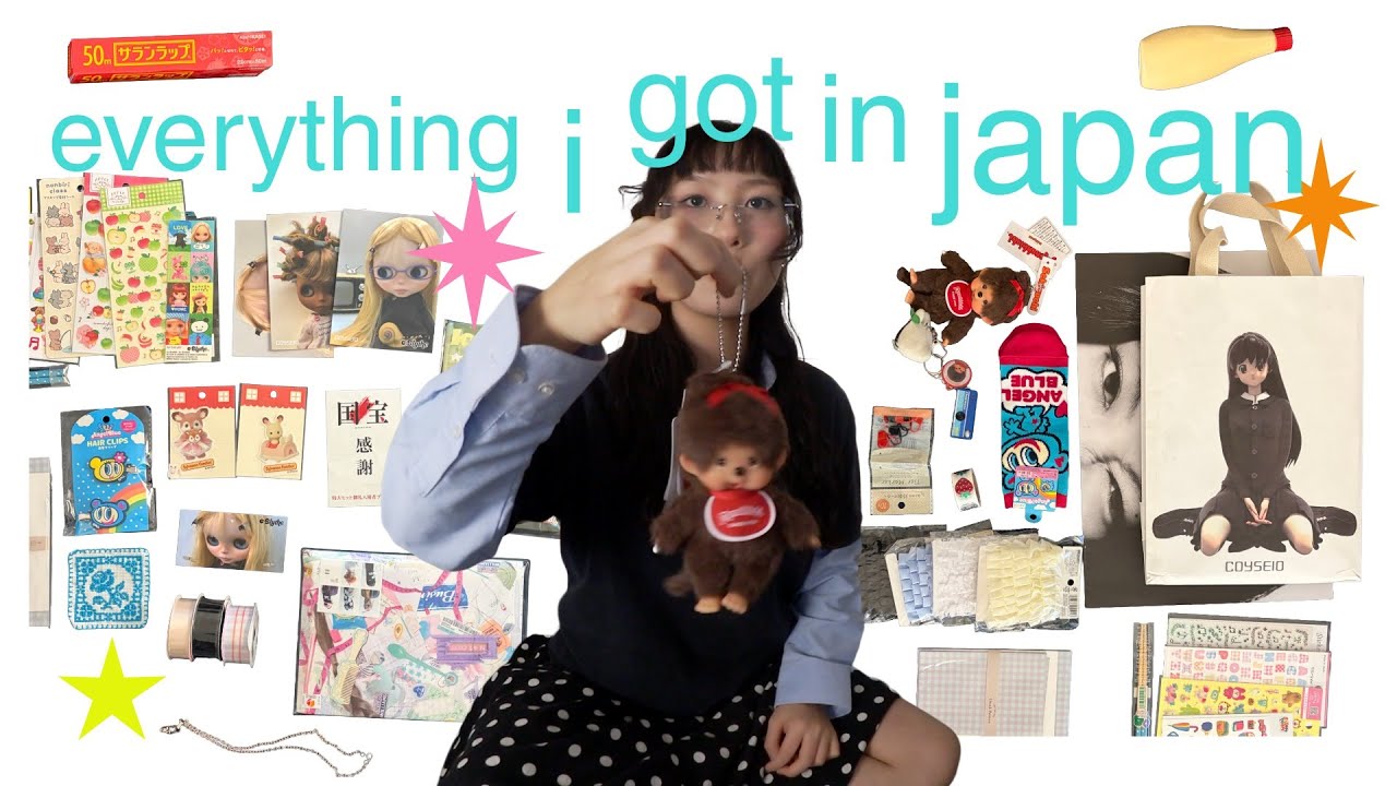 everything i bought in japan 🍀 snacks, stationary, clothes, etc