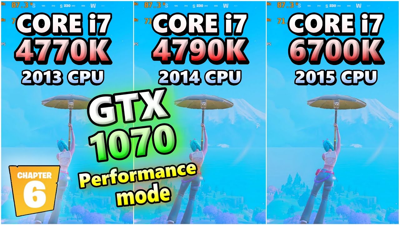 GTX 1070×CORE i7 4770K 4790K 6700K/fortnite chapter6 season1/performance/FPS TEST/フォートナイト/2025