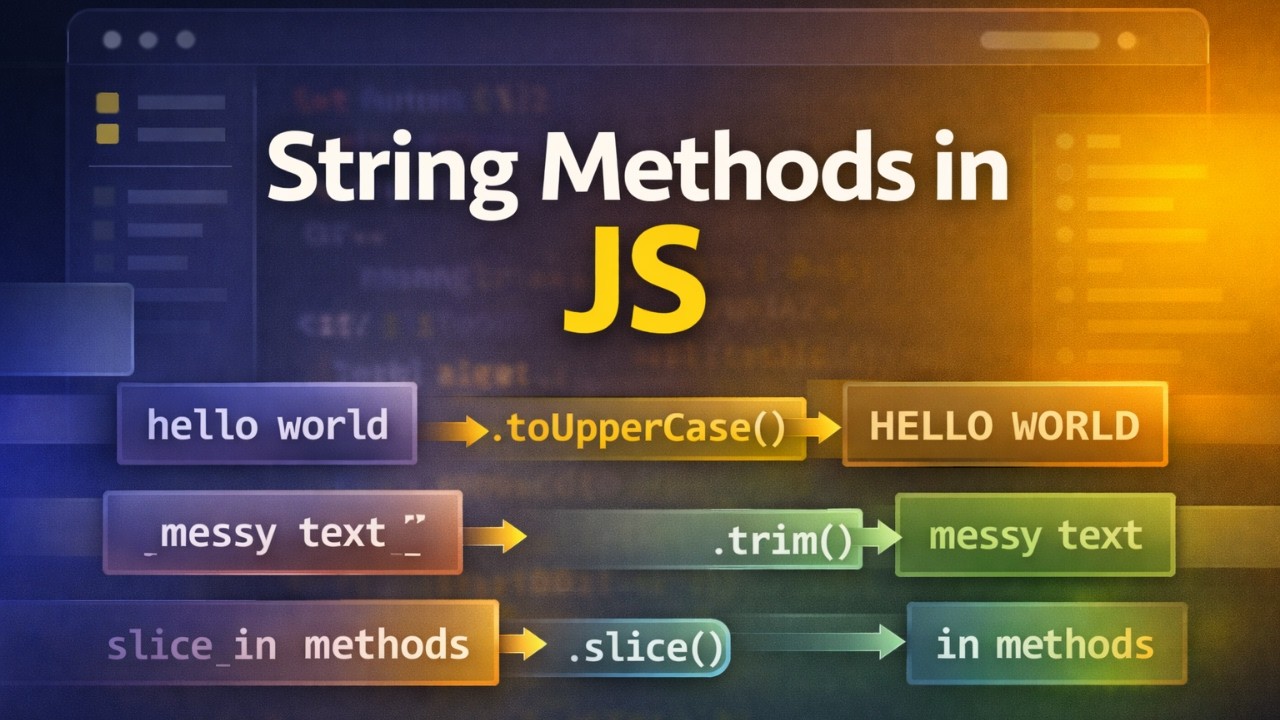 Slice, Splice, Substring & More: JavaScript String Methods Simplified