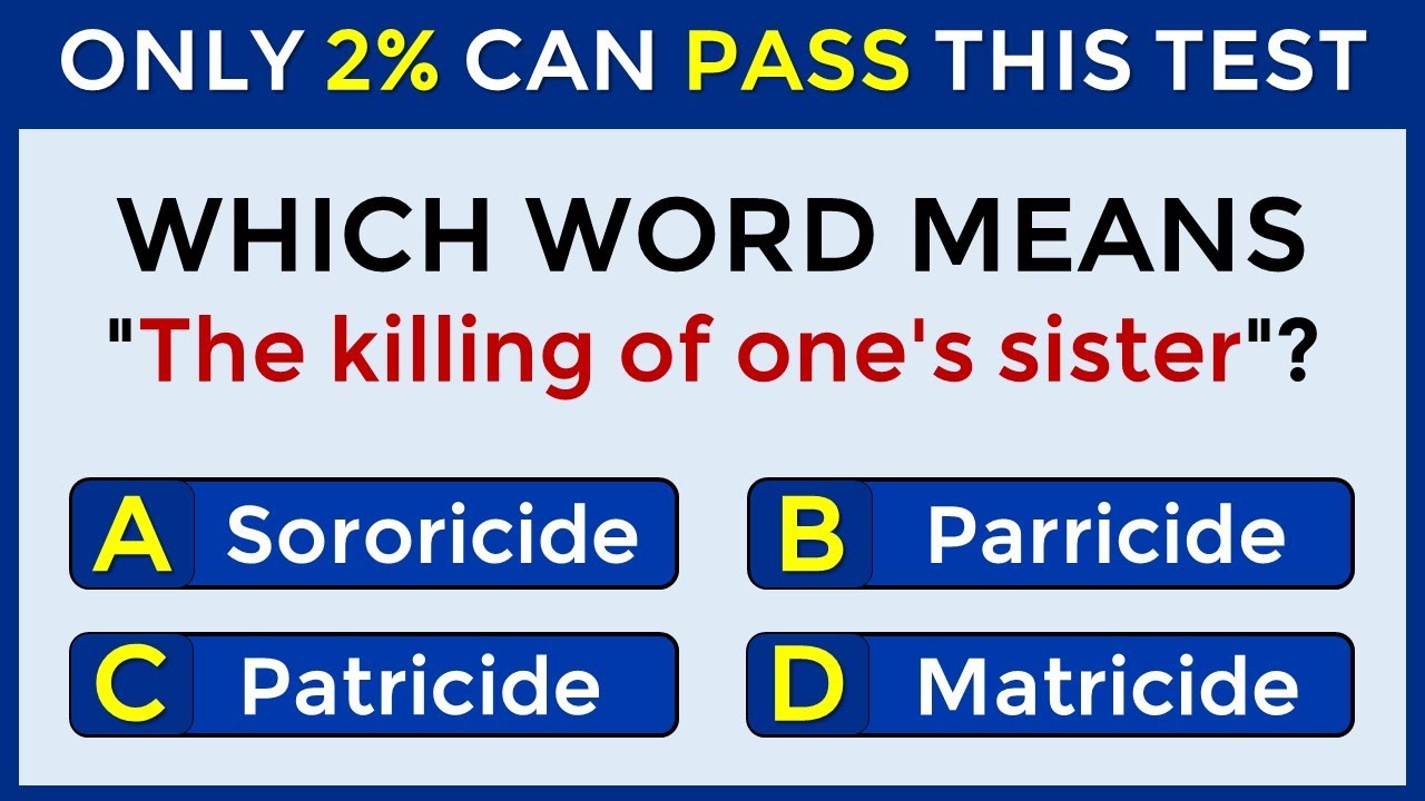Only 2% Can Pass This Test | Match The VOCABULARY Words #10