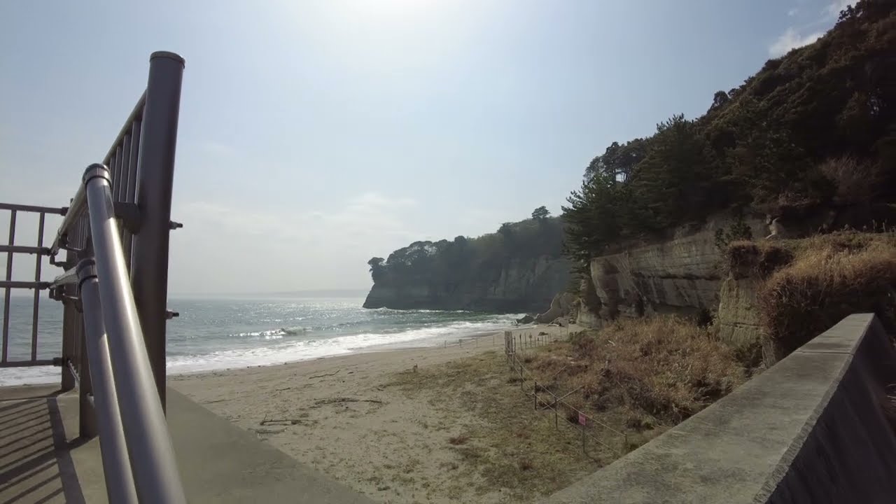 私の好きな海岸 小浜海水浴場を散歩した。福島県いわき市　2022年3月30日撮影