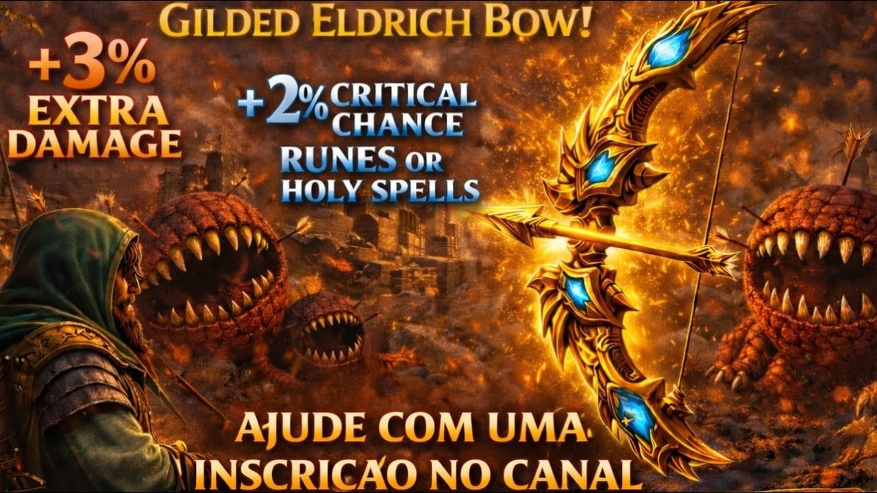 Gilded Eldrich Bow -  RP 880 RANDOM PREY FRAZZESLAW