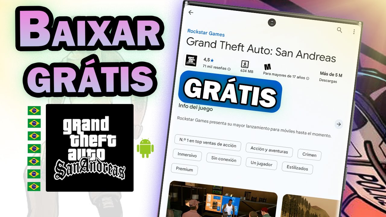 ✅ Como Baixar e Instalar GTA San Andreas GRÁTIS no Android GTA San Andreas Oficial