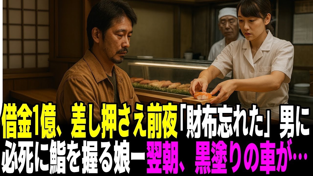 借金1億、差し押さえ前夜。「財布忘れた」男に病の父の横で必死に鮨を握る娘ー翌朝、黒塗りの車が