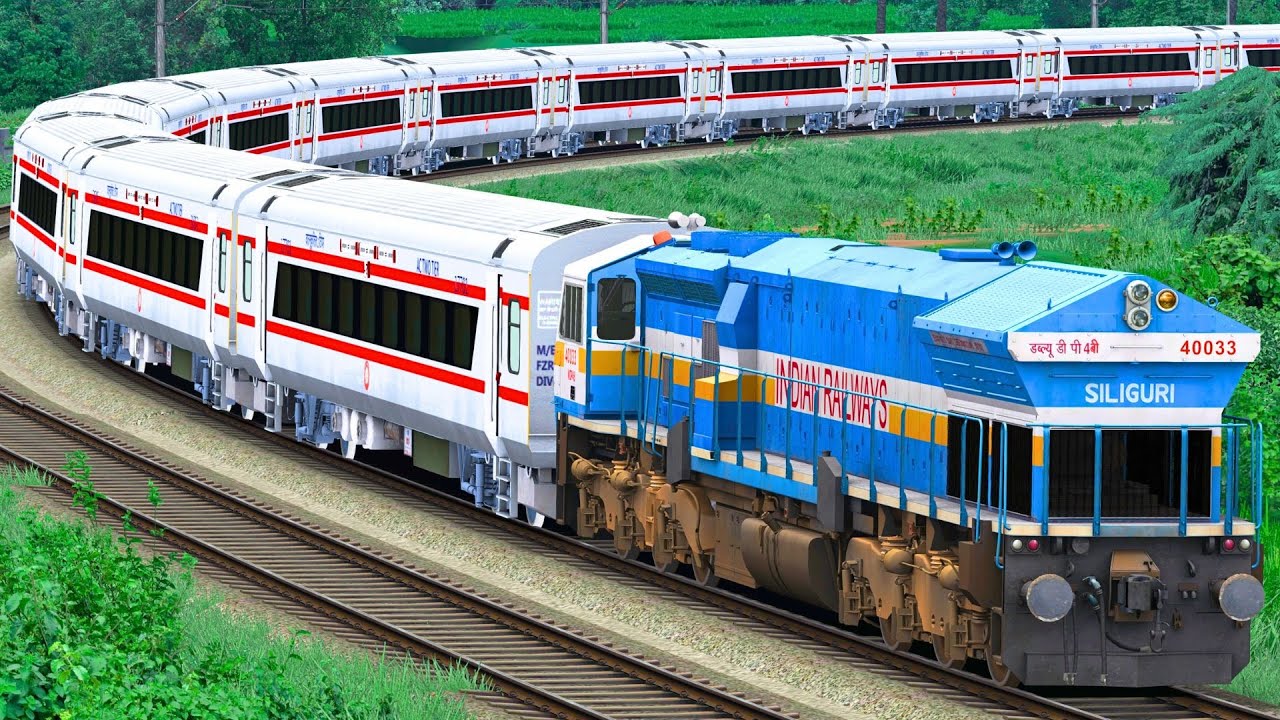 TRAIN CROSSING HIGH SPEED IN CURVED RAIL | BUMPY RAILROAD | Train Simulator | Railwork | NTG GAMING