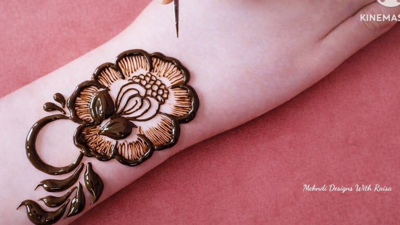 Mehndi design full hand back side simple and easy | Flower 🌸 wali mehandi 