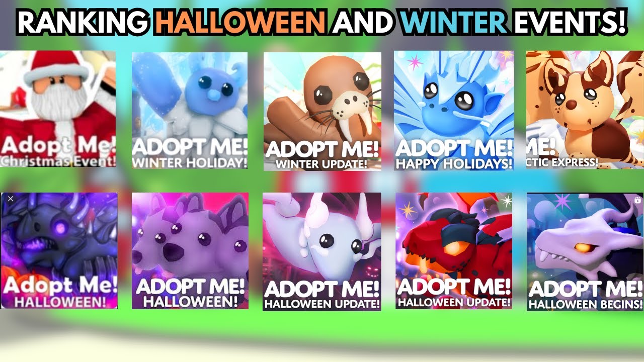 Ranking Adopt Me Halloween and Winter Events! (2019-2023)