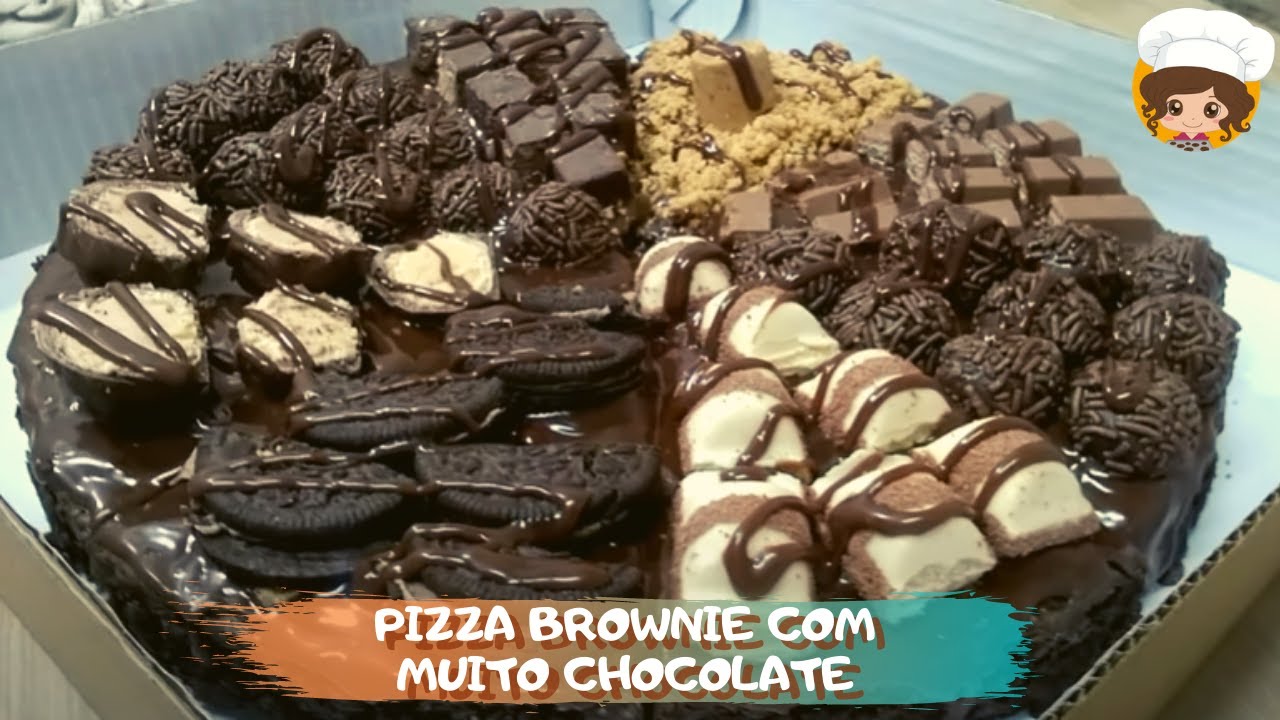 PIZZA BROWNIE COM CHOCOLATE - MIL DELÍCIAS NA COZINHA