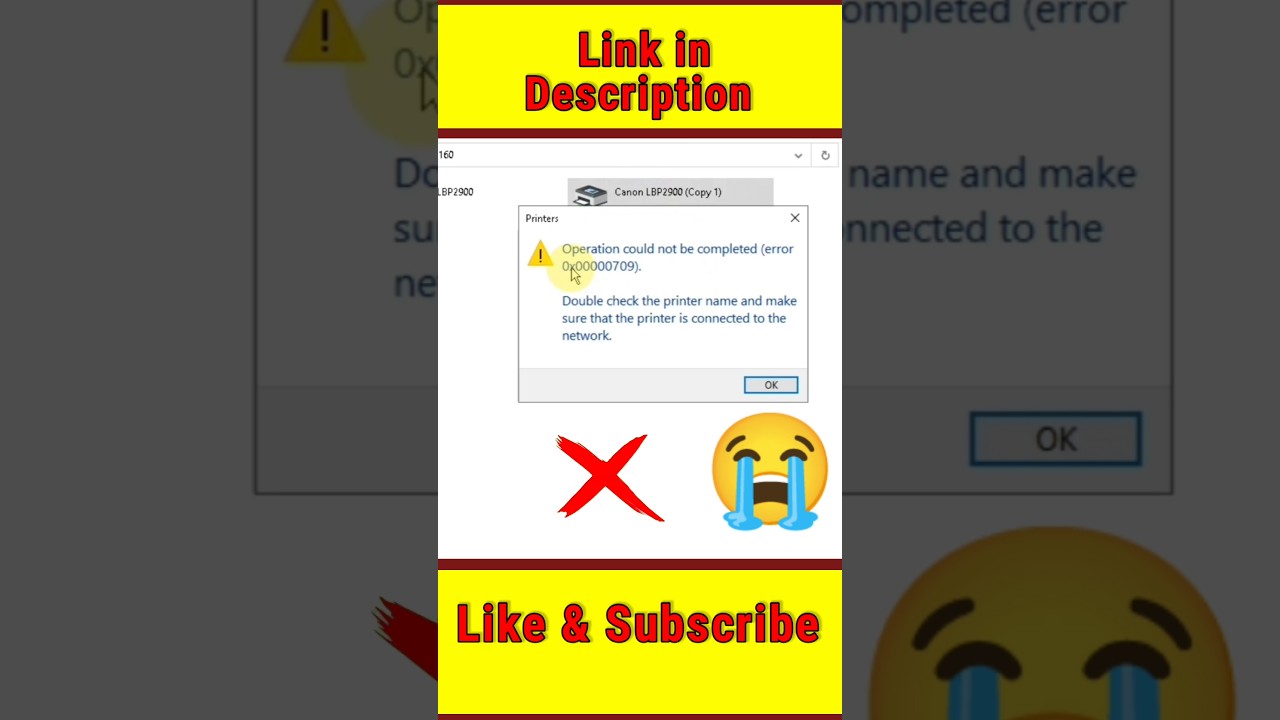 😱How to fix share Printer error 0x00000709 #shorts #windows @Technobuzznet @MrBeast @CrazyXYZ