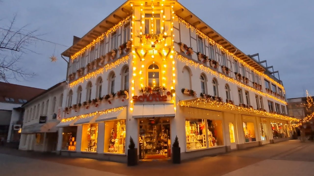 Weihnachtsmarkt, Feuerwerk Deutschland -  Gifhorn - Innenstadt 2025. Noel-Pazarı, Almanya-Gifhorn