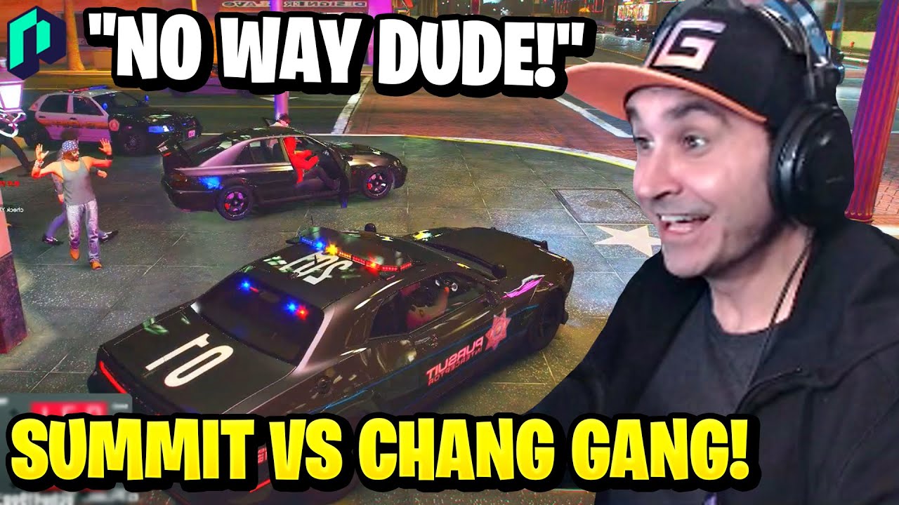 Summit1g Goes Against Chang Gang in VAULT HEIST Chase! | GTA 5 NoPixel RP