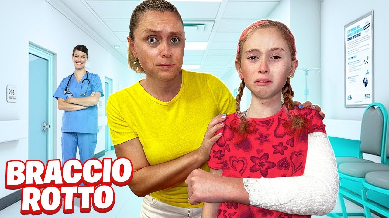 GIORGIA CADE E SI ROMPE IL BRACCIO MENTRE GIOCA IN PISCINA CON CUGINO STEFANO! *OSPEDALE*