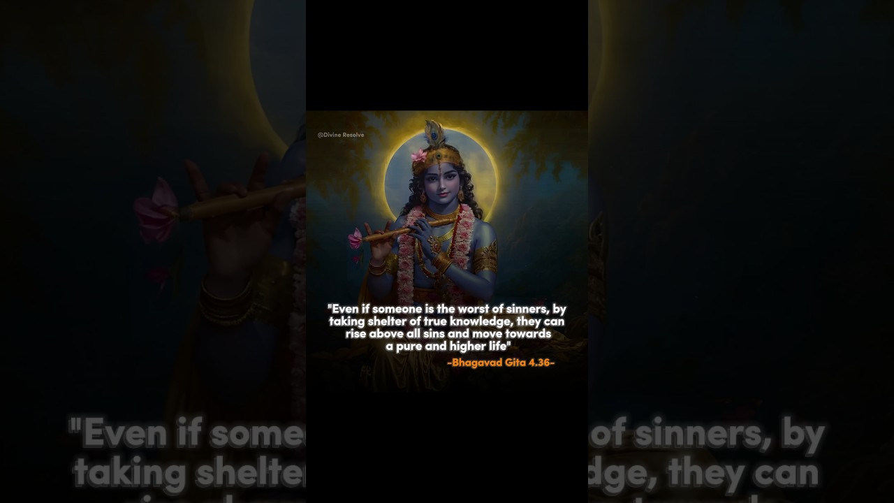 How True Knowledge Can Purify Even the Greatest Sinner #shorts #LifeLessons #krishna  #Motivation