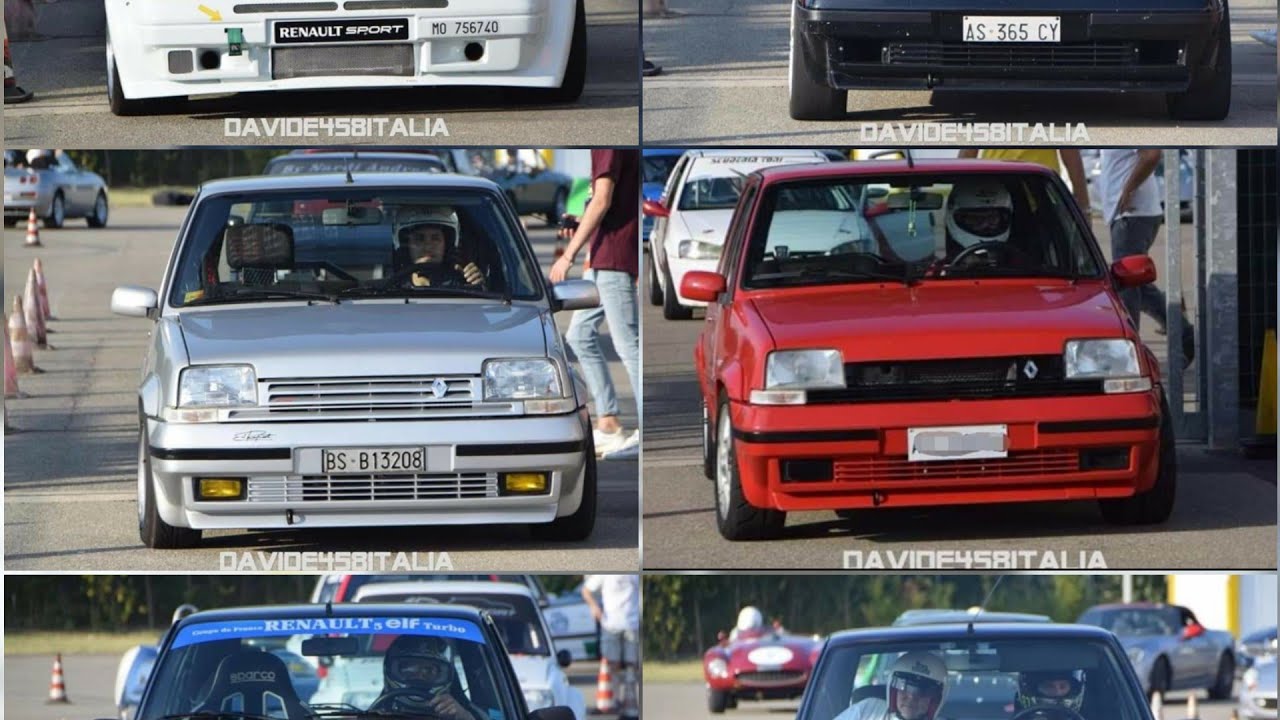Modena circuit. Battaglia Renault 5 gt turbo turbina td04 L 0.9/1 bar
