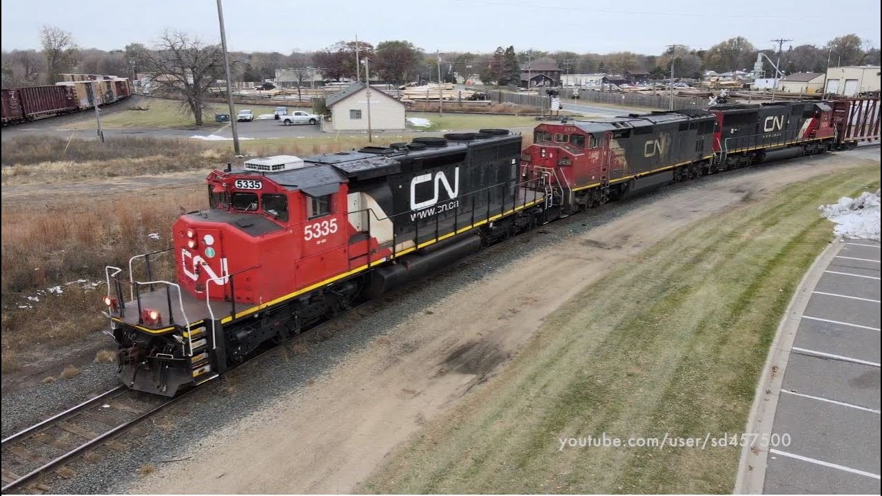 Rare SD40-2W and C40-8CM on the CN Transfer