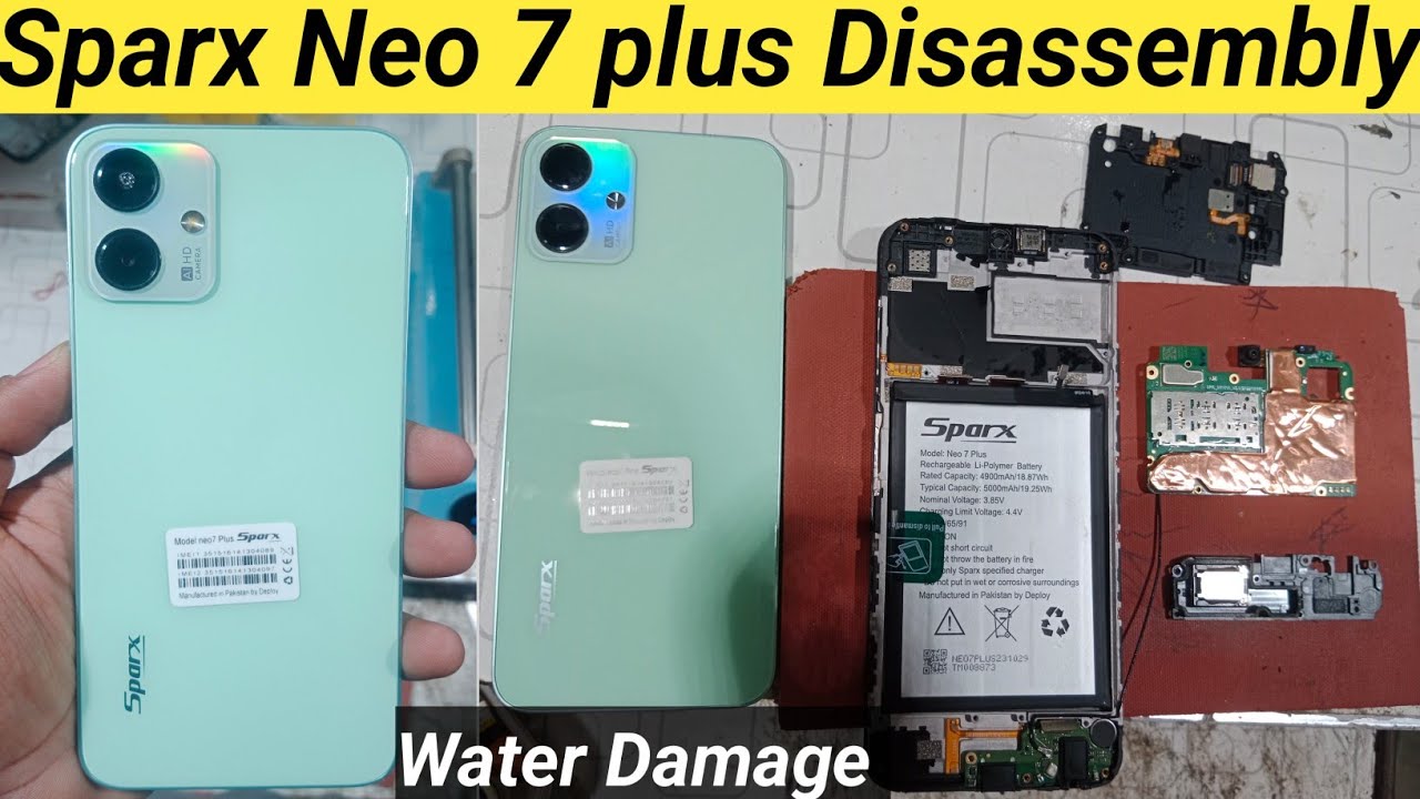 Sparx Neo 7 plus Disassembly Teardowm Repair Video review | Water damage | Sparx Mobile