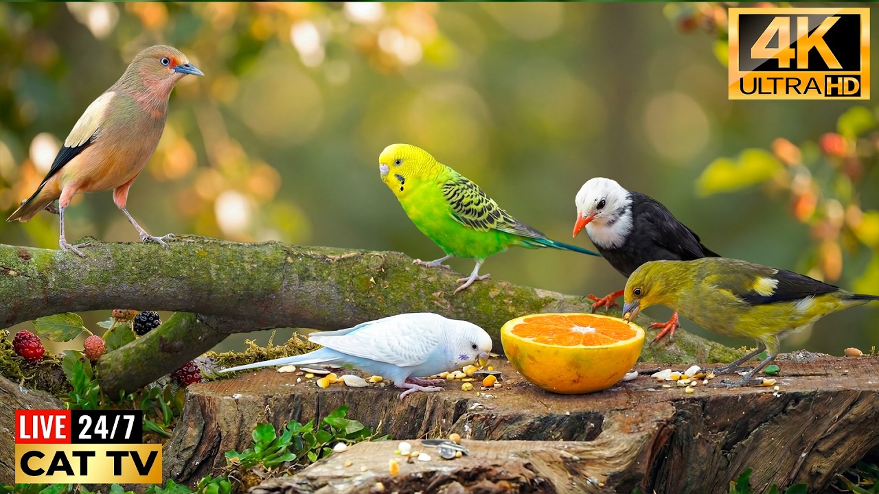 🔴 Cat TV for Cats Home Alone 🐾 Real Birds in Action | Keeps Cats Focused & Engaged